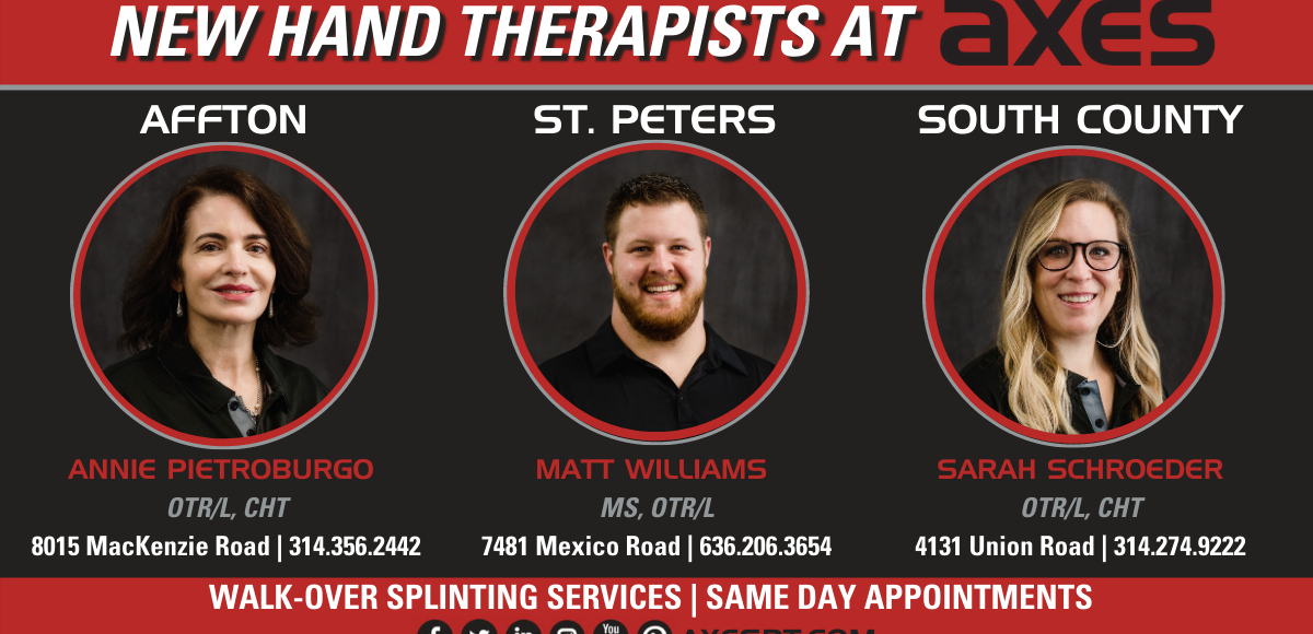 Hand therapists in Affton, South County, and St. Peters.