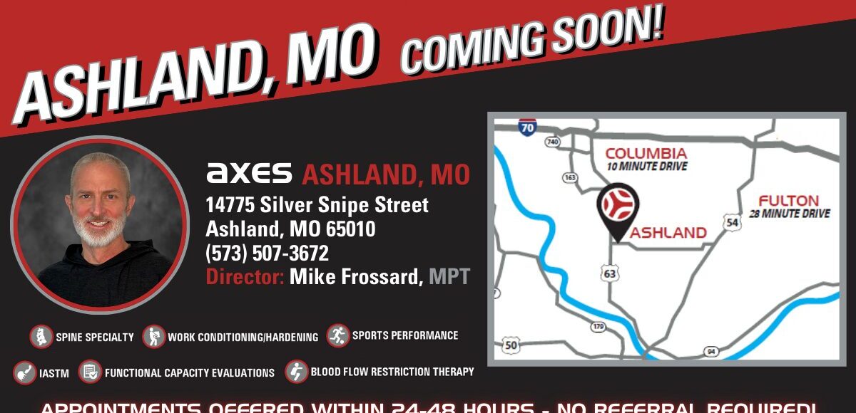 Axes Physical Therapy Ashland, MO – Coming Soon with Mike Frossard, MP