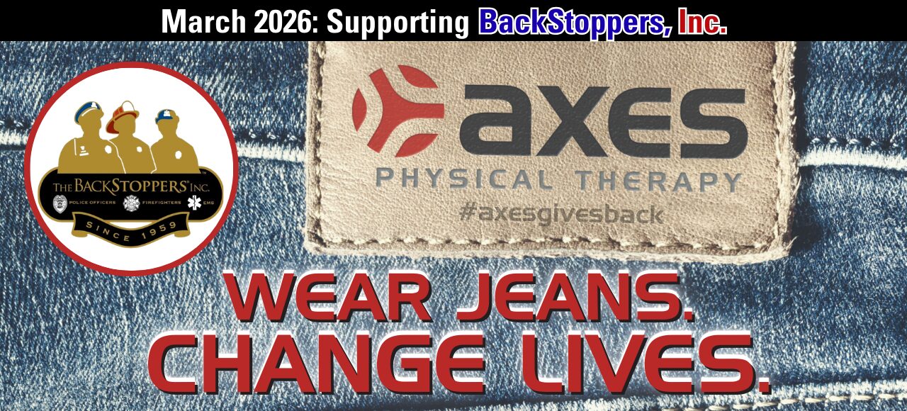 March 2026 Axes Gives Back featured image supporting The BackStoppers Inc charity for families of fallen first responders