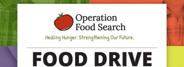 Operation Food Search Food Drive graphic with dates October 20–November 10, supporting hunger relief in St. Louis with Axes Physical Therapy.